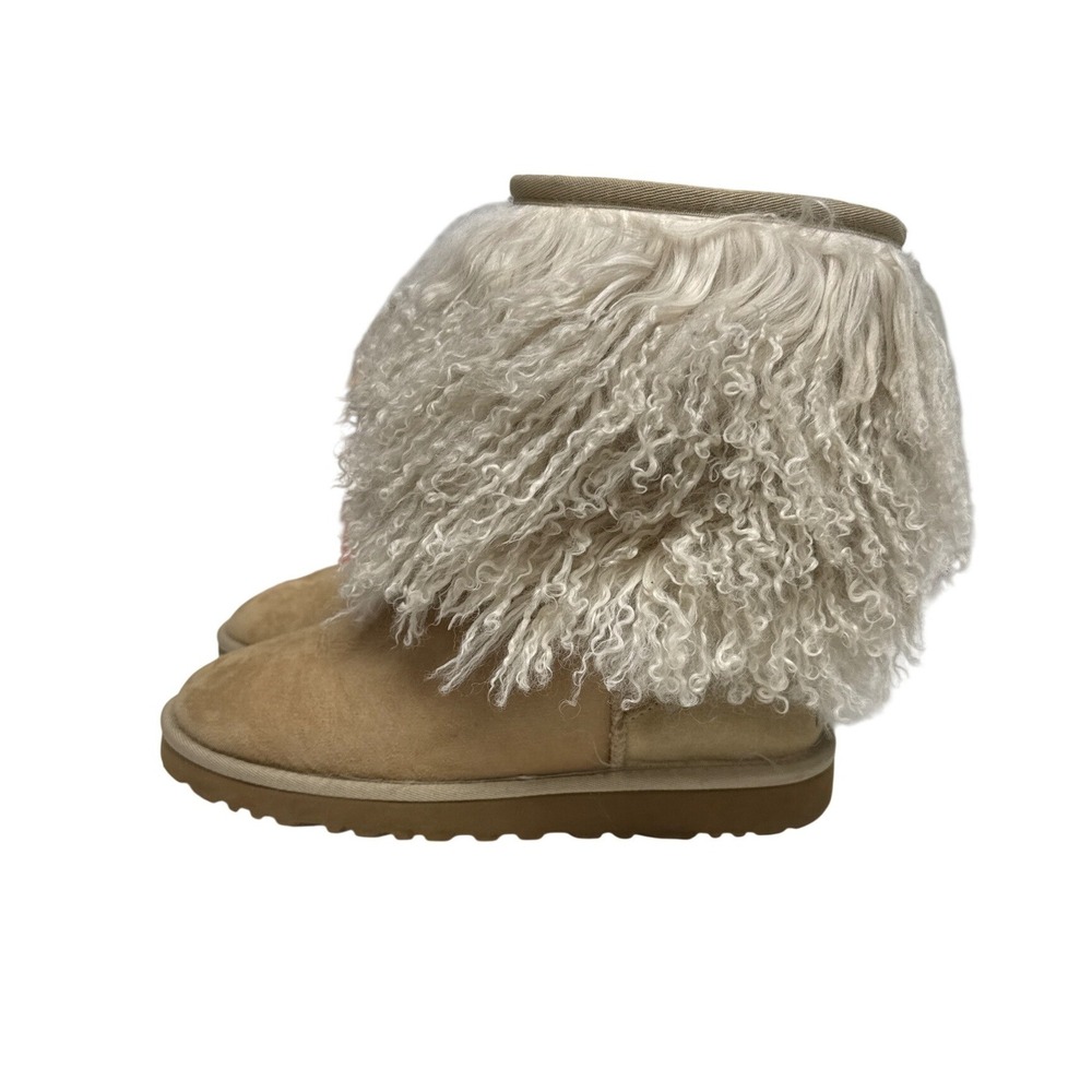 UGG Womens Australia Sheepskin Cuff Boots Sand/Natural Womens 7
